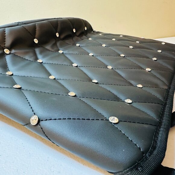 Car Organizer for Backseat Black With Diamond Rhinestone Studs - Picture 4 of 5